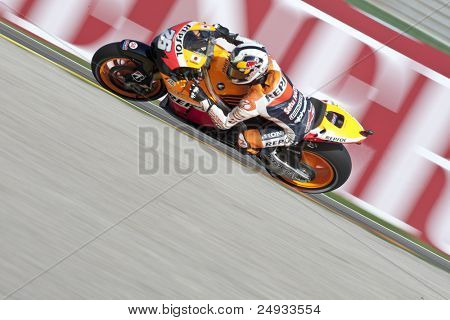 VALENCIA, Espanja - Marraskuu 5: Dani Pedrosa motogp Grand Prix Comunitat Valenciana Ricardo