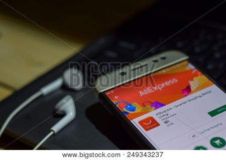 Bekasi, West Java, Indonesia. October 6, 2018 : Aliexpress - Smarter Shopping, Better Living Dev App