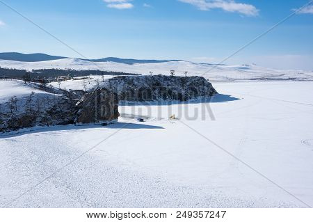 View Of Lake Baikal In Winter, The Deepest And Largest Freshwater Lake By Volume In The World, Locat