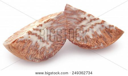Closeup Of Betel Nut Over White Background