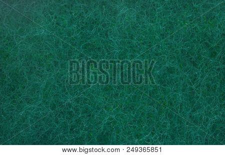 Closeup Of Background Of Green Scotch Brite