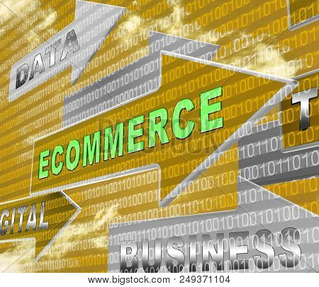 Ecommerce Platform Virtual Marketplace Portal 3D Rendering