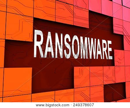 Ransom Ware Extortion Security Risk 3D Rendering