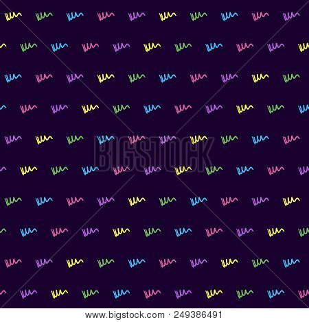 Colorful Simple Hand Drawn Seamless Pattern. Trendy Background