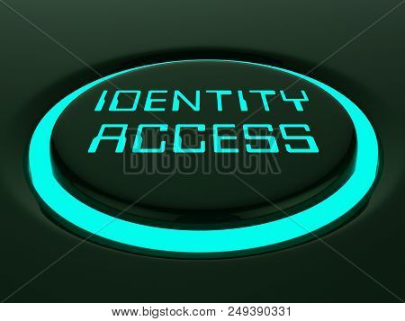 Identity Access Management Fingerprint Entry 3D Rendering