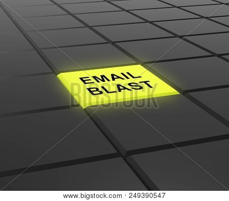 Email Blast Newsletter Promotion Delivering 3D Rendering