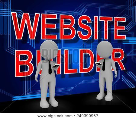 Website Building Software Coding Solution 3D Rendering