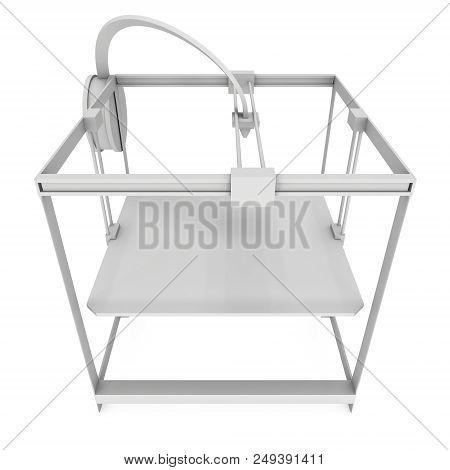 3d Printer Isolated On White Render Illustration