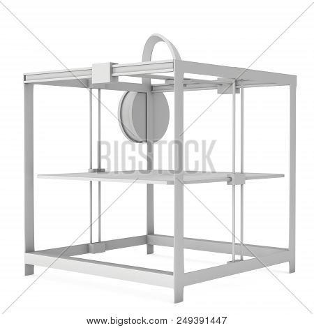 3d Printer Isolated On White Render Illustration