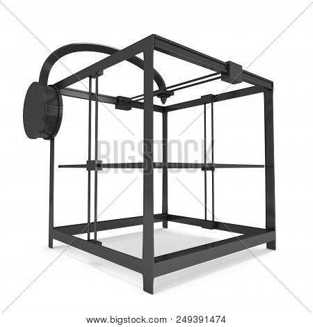 3d Printer Isolated On White Render Illustration