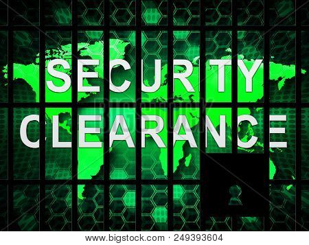 Security Clearance Cybersecurity Safety Pass 2D Illustration