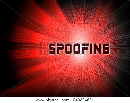 Spoofing Attack Cyber Crime Hoax 2D Illustration