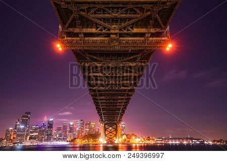 Sydney Harbour Bridge Is A Steel Through Arch Bridge Across Sydney Harbour That Carries Rail, Vehicu