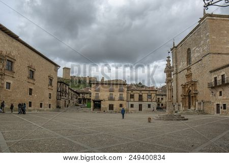 Penaranda De Duero, Burgos, Spain April 2015:  View Of One Of The Streets Of The Village Of Penarand