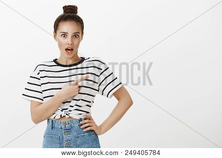 Have You Seen More Incredible Copy Space. Portrait Of Amazed And Surprised Good-looking Female, Drop