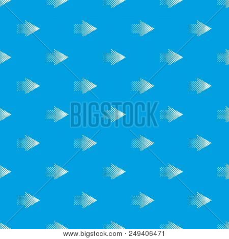 Halftone Rigth Arrow Pattern Vector Seamless Blue Repeat For Any Use