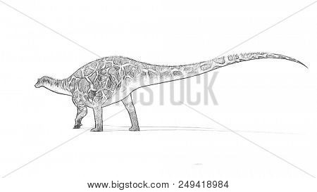 sketch of the walking dicraeosaurus