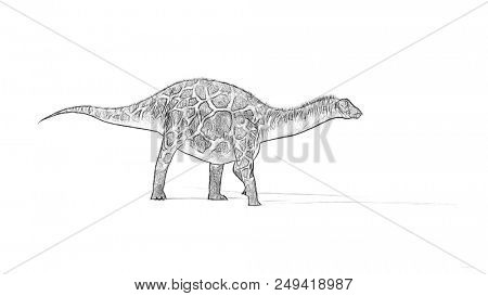 sketch of the walking dicraeosaurus