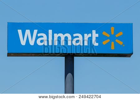Lafayette - Circa July 2018: Walmart Retail Location. Walmart Is Boosting Its Internet And Ecommerce