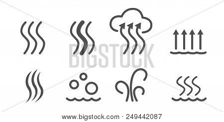 Evaporation Icon Vector Set On White Background