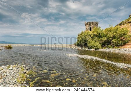 Genoese Tower At Negru On Cap Corse In Corsica