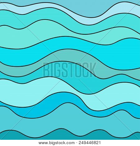 Nautical Wallpaper. Pattern With Lines And Waves. Multicolored Texture. Abstract Dinamic Background.