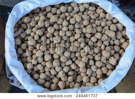 Dried Food For Sale At Rural Market In Kashmir, India.