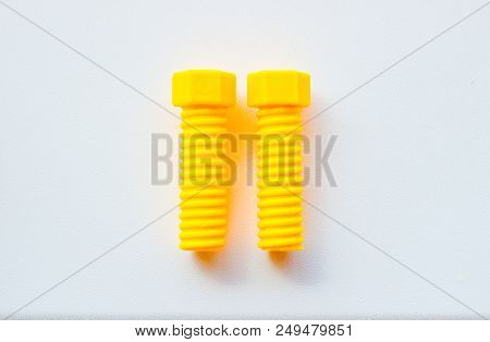 Set Of Toys For Babies On A White Table