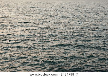 Sea Ocean And Blue Sky Background For Design.