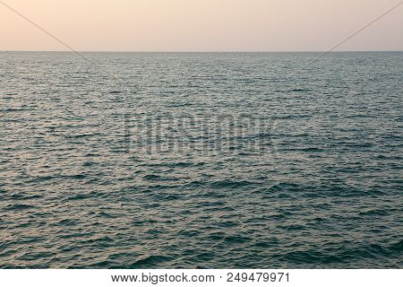 Sea Ocean And Blue Sky Background For Design.