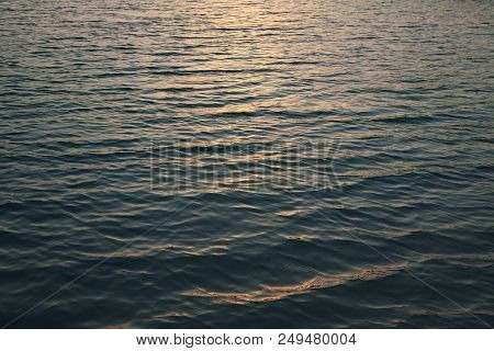 Sea Ocean And Blue Sky Background For Design.