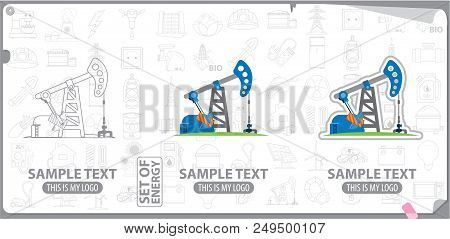 Oil Pump Logo, Oil Industry. Vector Illustration