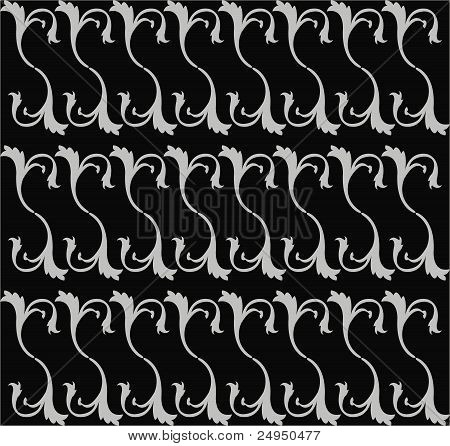 Seamless wallpaper pattern, noir et blanc