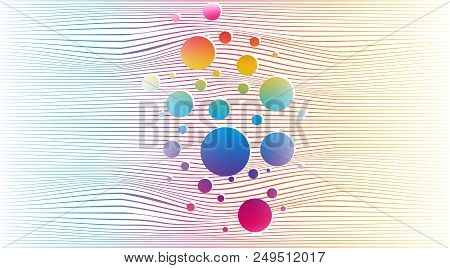 Abstract Rainbow Lines Background , Page Template For Print And Web , Vector Line Illustration , Cre