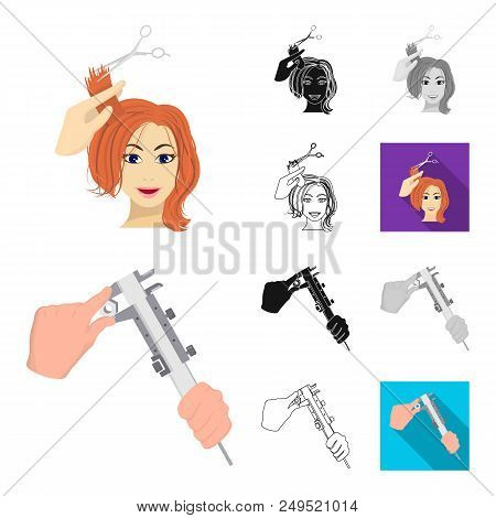 Manipulation By Hands Cartoon, Black, Flat, Monochrome, Outline Icons In Set Collection For Design. 