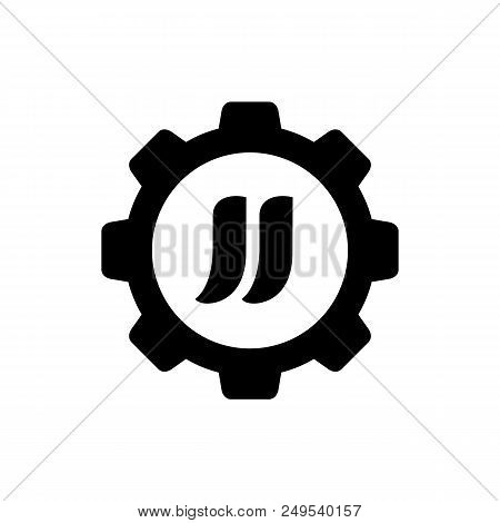 Initial Letter Jj Combined With Gear, Vector Logo Icon Design