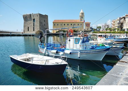 The Boats  In Port Of Acciaroli, Cilento National Park. Salerno. Southern Italy