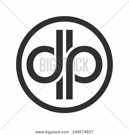 Dp Initials Custom Unlimited Circular Vector Symbol Graphic Logo Design Template