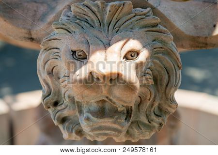 Stone Sculpture Of Lion's Muzzle