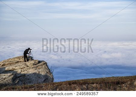 The Photographer Shoots The Sunset. Demerdzhi, Crimea