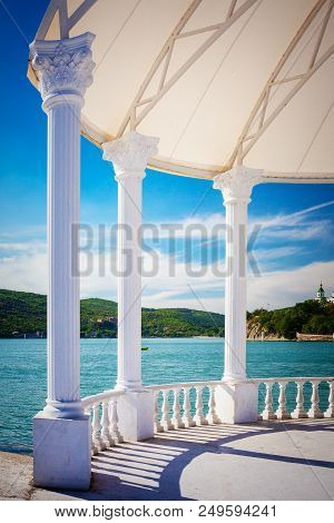 White Colonnade In Abrau-durso Village Near The Winery , Russia