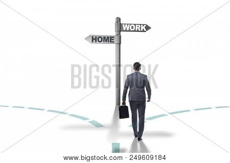 Work life or home balance business concept