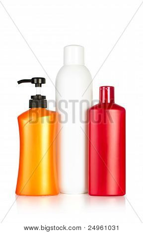 barevný šampon láhve
