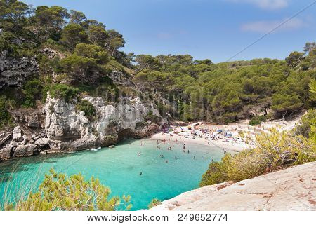 View On One Of The Most Famous Beaches From The Cala Macarella Path
