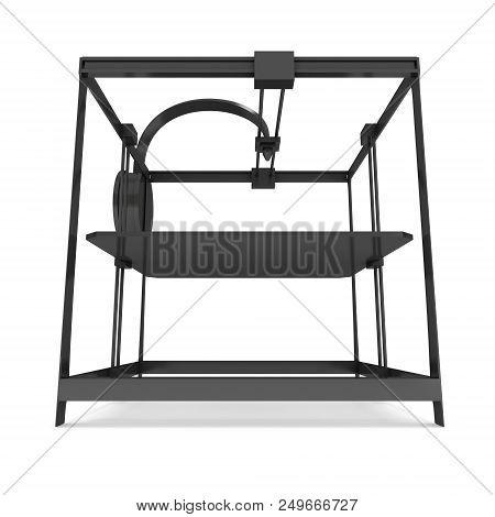 3d Printer Isolated On White Render Illustration