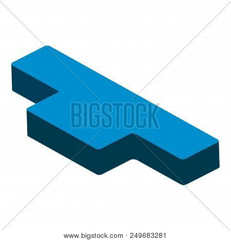 Isometric Half Rest Musical Note. Vector Illustration Design