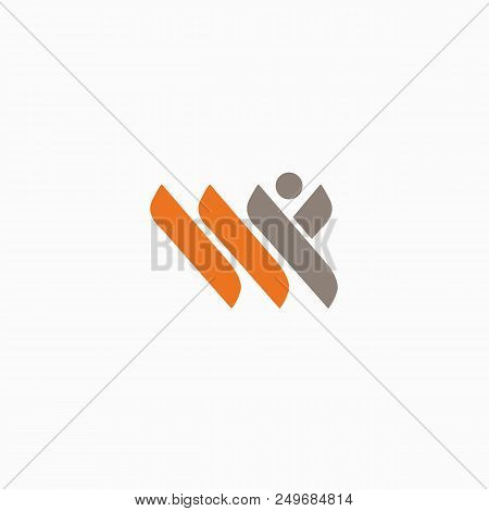 Vector Illustration, Graphic Design Editable Design. Active Person With Leafl Logo. Fitness, Sport W