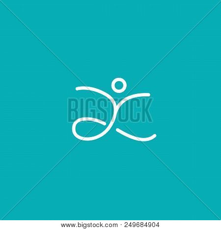 Vector Illustration, Graphic Design Editable Design. Active Person With Leafl Logo. Fitness, Sport W