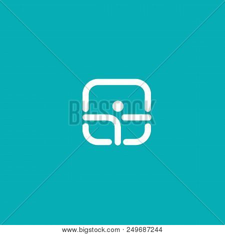 Vector Illustration, Graphic Design Editable Design. Active Person With Leafl Logo. Fitness, Sport W