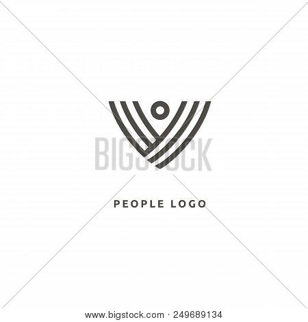 Vector Illustration, Graphic Design Editable Design. Active Person With Leafl Logo. Fitness, Sport W